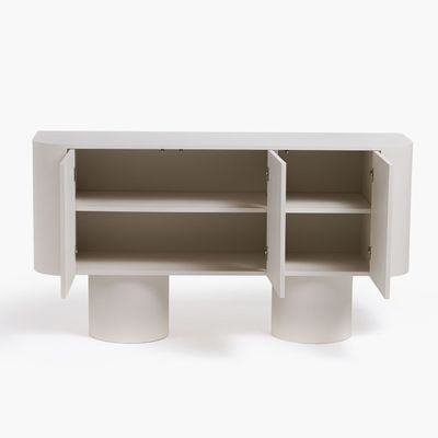 Meadow Buffet – Modern Luxury Sideboard Cabinet for Elegant Home & Dining Room Storage (White)