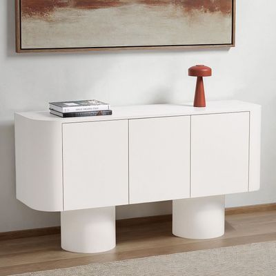 Meadow Buffet – Modern Luxury Sideboard Cabinet for Elegant Home & Dining Room Storage (White)