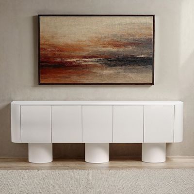 Long Meadow Buffet – Elegant Modern Sideboard Cabinet with 5 Doors for Dining & Living Storage