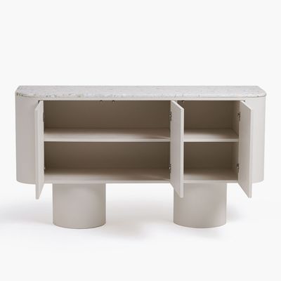 Meadow Terrazzo Top Buffet – Luxury Modern Sideboard Cabinet with Terrazzo Finish & Hidden Storage