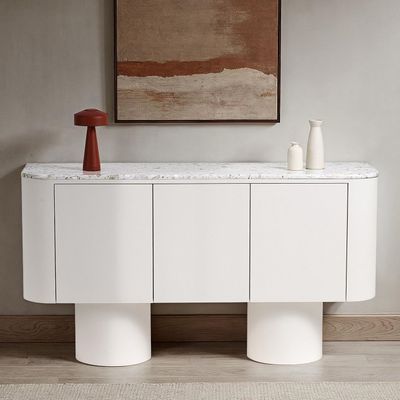Meadow Terrazzo Top Buffet – Luxury Modern Sideboard Cabinet with Terrazzo Finish & Hidden Storage