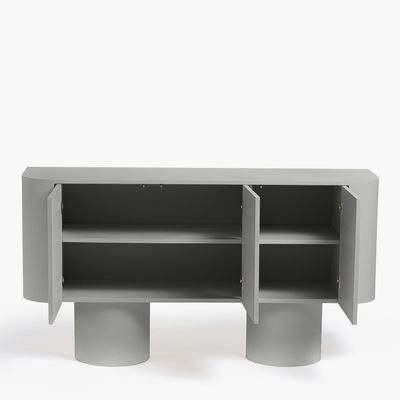 Meadow Buffet – Modern Elegant Sideboard Cabinet with 3 Doors for Dining & Living Storage (Black)