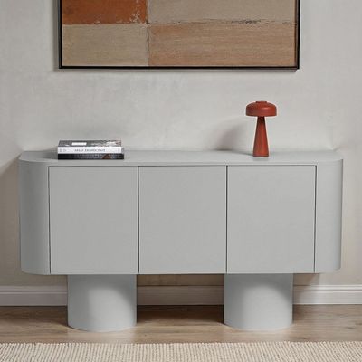 Meadow Buffet – Modern Elegant Sideboard Cabinet with 3 Doors for Dining & Living Storage (Black)