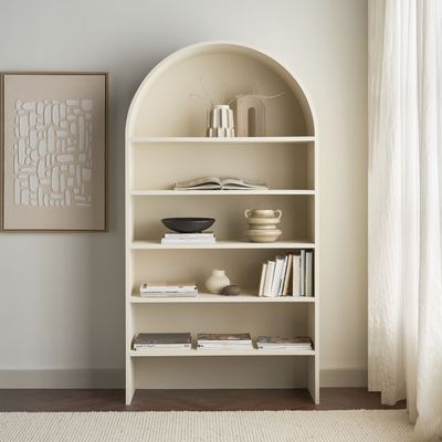 Haven Display Unit – Elegant Modern Shelf Cabinet with 5 Open Shelves for Living Room & Décor