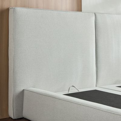 Eclipse Super King Bed 200x200 cm – Modern Upholstered Bed with Tall Padded Headboard | Premium Solid Wood Bed Frame