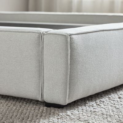Eclipse Arch King Bed 200x200 cm – Modern Upholstered Bed with Tall Padded Headboard | Premium Solid Wood Bed Frame
