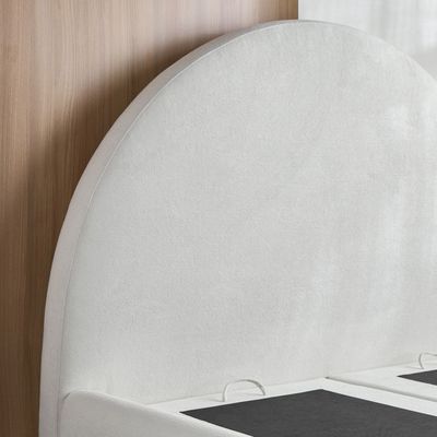 Eclipse Arch King Bed 200x200 cm – Modern Upholstered Bed with Tall Padded Headboard | Premium Solid Wood Bed Frame