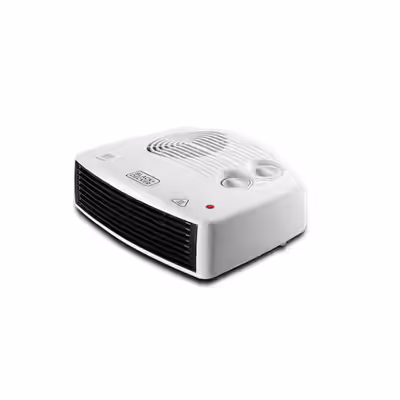 BLACK+DECKER Horizontal Fan Heater, 2400W, Dual Thermo Control, Cooling Fan, Auto Cutoff System, White - HX230T-B5