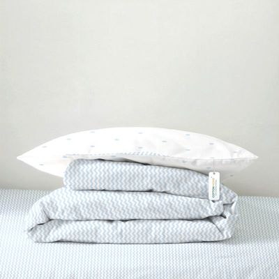 Cotton Home Premium Cotton 4PC Adult Comforter  Set Includes 1PC Comforter 160x220cm ,1 Fitted Sheet  120x200cm, and 2 Pillowsham 50x75+5cm , See Breeze 