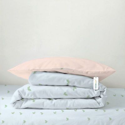 Cotton Home Premium Cotton 4PC Adult Comforter  Set Includes 1PC Comforter 160x220cm ,1 Fitted Sheet  120x200cm, and 2 Pillowsham 50x75+5cm , Tropical Breeze 