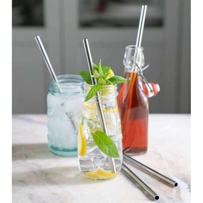Premium Eco-Friendly 
Stainless Steel Straw, (0,31"x7.5“/0.6cmx19cm)