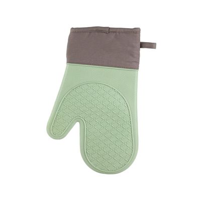 Silicone Oven Glove Green & Brown (29cm x 18cm)