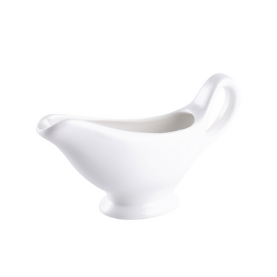 Ivory Porcelain Sauce Boat with Handle 16cm, 125ml