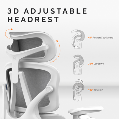 Skyland Ergonomic Office Chair - High-Back Mesh Design, 8D Armrests, Adjustable Lumbar Support & Footrest, One-Touch Zero Gravity Recline Technology - Executive Comfort for Long Work Hours