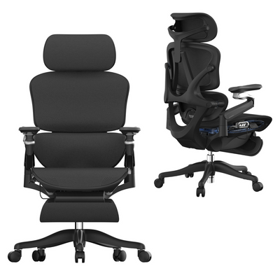Skyland Ergonomic Office Chair - High-Back Mesh Design, 8D Armrests, Adjustable Lumbar Support & Footrest, One-Touch Zero Gravity Recline Technology - Executive Comfort for Long Work Hours