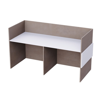 Modern Reception Desk | Premium Office Desk & Elegant Front Counter Table for Office, Hotels, Restaurants Furniture (White)
