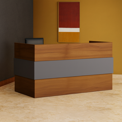 Modern Reception Desk | Premium Office Desk & Elegant Front Counter Table for Office, Hotels, Restaurants Furniture (Grey)
 Modern Reception Desk | Premium Office Desk & Elegant Front Counter Table for Office, Hotels, Restaurants Furniture (Grey)