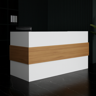 Modern Reception Desk | Premium Office Desk & Elegant Front Counter Table for Office, Hotels, Restaurants Furniture (Coco White)
 Modern Reception Desk | Premium Office Desk & Elegant Front Counter Table for Office, Hotels, Restaurants Furniture (Coco White)