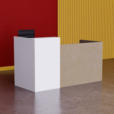 Modern Front Desk | Premium Office Counter Table | Reception Desk for Office, Hotels, Restaurants, Apartment Furniture (White)
 Modern Front Desk | Premium Office Counter Table | Reception Desk for Office, Hotels, Restaurants, Apartment Furniture (White)