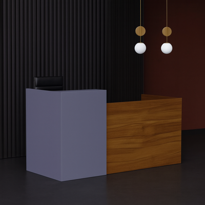 Modern Front Desk | Premium Office Counter Table | Reception Desk for Office, Hotels, Restaurants, Apartment Furniture (Dust Grey)
 Modern Front Desk | Premium Office Counter Table | Reception Desk for Office, Hotels, Restaurants, Apartment Furniture (Dust Grey)