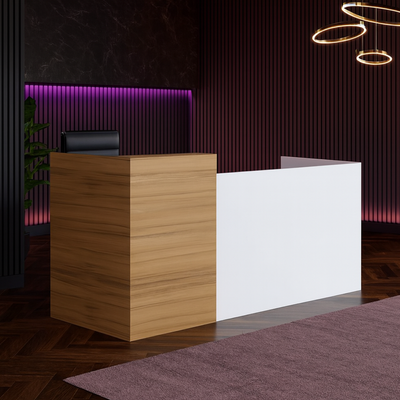 Modern Front Desk | Premium Office Counter Table | Reception Desk for Office, Hotels, Restaurants, Apartment Furniture (Coco White)
 Modern Front Desk | Premium Office Counter Table | Reception Desk for Office, Hotels, Restaurants, Apartment Furniture (Coco White)