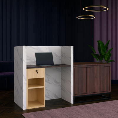 Executive Front Desk | Premium Office Counter Table | Management Box and Lockable Drawer | Reception Desk for Office, Hotels, Restaurants, Apartment Furniture  Executive Front Desk | Premium Office Counter Table | Management Box and Lockable Drawer | Reception Desk for Office, Hotels, Restaurants, Apartment Furniture