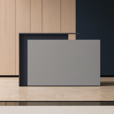 Luxury Front Desk | Elegant Office Counter Table | Space-Saving Reception Desk for Office, Hotels, Restaurants, Apartment Furniture (Grey) Luxury Front Desk | Elegant Office Counter Table | Space-Saving Reception Desk for Office, Hotels, Restaurants, Apartment Furniture (Grey)