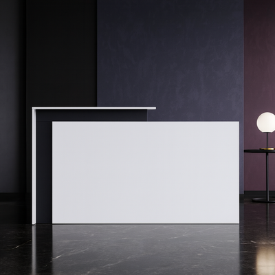 Luxury Front Desk | Elegant Office Counter Table | Space-Saving Reception Desk for Office, Hotels, Restaurants, Apartment Furniture (White) Luxury Front Desk | Elegant Office Counter Table | Space-Saving Reception Desk for Office, Hotels, Restaurants, Apartment Furniture (White)