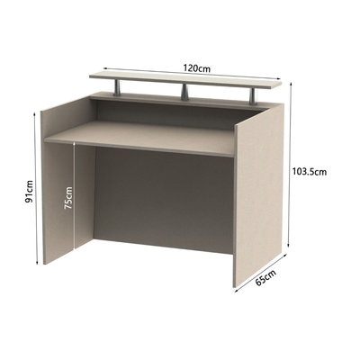Premium Reception Desk | Luxury Office Counter & Front Desk for Office, Hotels & Restaurants Furniture (Grey)
