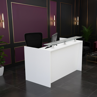 Premium Reception Desk | Luxury Office Counter & Front Desk for Office, Hotels & Restaurants Furniture (White)
 Premium Reception Desk | Luxury Office Counter & Front Desk for Office, Hotels & Restaurants Furniture (White)