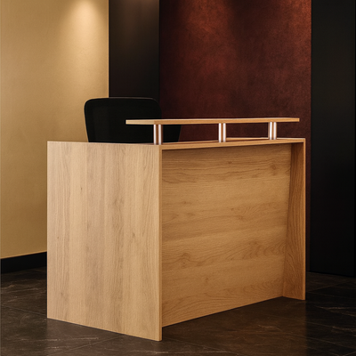 Premium Reception Desk | Luxury Office Counter & Front Desk for Office, Hotels & Restaurants Furniture (Brown)
 Premium Reception Desk | Luxury Office Counter & Front Desk for Office, Hotels & Restaurants Furniture (Brown)