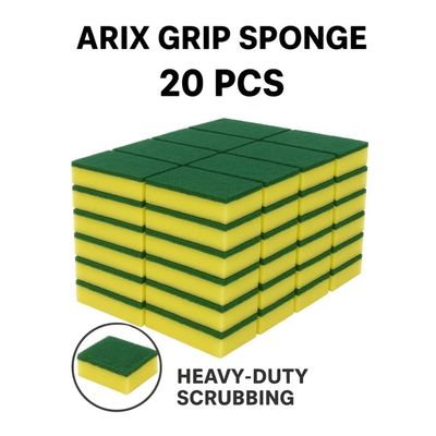 Arix Grip Sponge Heavy-Duty Scouring Sponge –  20pcs Promo Pack for Tough Cleaning Arix Grip Sponge Heavy-Duty Scouring Sponge –  20pcs Promo Pack for Tough Cleaning