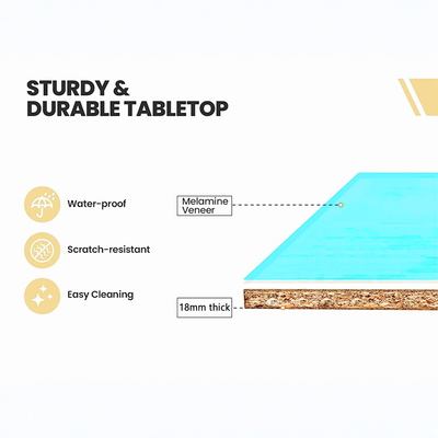 Karnak Modern Office Meeting Table | Project Table | Wooden Conference Room Worktable | Space Saving Committee Table for Office, Restaurants, Hotels, Furniture 