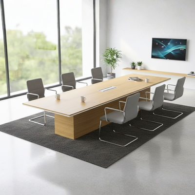 Karnak Modern Office Conference Table | Management table | Wooden Board table | Space Saving Discussion table for Office, Restaurants, Hotels, Furniture 