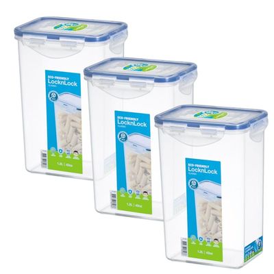 LocknLock 1.3L Rectangular Food Container (Pack of 3) – Airtight, BPA-Free, Microwave, Freezer & Dishwasher Safe LocknLock 1.3L Rectangular Food Container (Pack of 3) – Airtight, BPA-Free, Microwave, Freezer & Dishwasher Safe