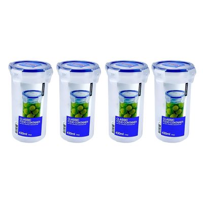 LocknLock 430ml Round Food Container (Pack of 4) – Airtight, BPA-Free, Microwave, Freezer & Dishwasher Safe LocknLock 430ml Round Food Container (Pack of 4) – Airtight, BPA-Free, Microwave, Freezer & Dishwasher Safe