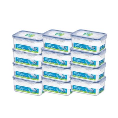 LocknLock 600ml Rectangular Food Container (Pack of 12) – Airtight, BPA-Free, Microwave, Freezer & Dishwasher Safe LocknLock 600ml Rectangular Food Container (Pack of 12) – Airtight, BPA-Free, Microwave, Freezer & Dishwasher Safe