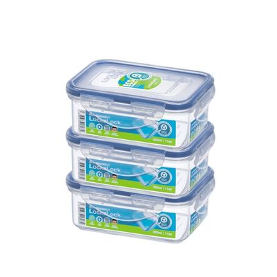 LocknLock 350ml Rectangular Food Container (Pack of 3) – Airtight, BPA-Free, Microwave, Freezer & Dishwasher Safe LocknLock 350ml Rectangular Food Container (Pack of 3) – Airtight, BPA-Free, Microwave, Freezer & Dishwasher Safe