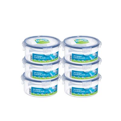 LocknLock 600ml Round Food Container (Pack of 6) – Airtight, BPA-Free, Microwave, Freezer & Dishwasher Safe LocknLock 600ml Round Food Container (Pack of 6) – Airtight, BPA-Free, Microwave, Freezer & Dishwasher Safe