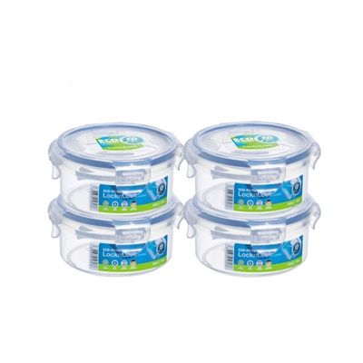 LocknLock 300ml Round Food Container (Pack of 4) – Airtight, BPA-Free, Microwave, Freezer & Dishwasher Safe LocknLock 300ml Round Food Container (Pack of 4) – Airtight, BPA-Free, Microwave, Freezer & Dishwasher Safe
