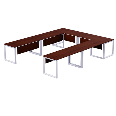 Karnak Luxury U Shape Office Conference Table | Project Table | Wooden Board Table | Board Table for Office, Restaurants, Hotels, Furniture (Apple Cherry)