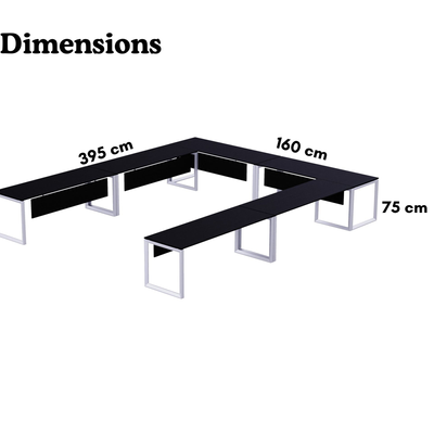Karnak Luxury U Shape Office Conference Table | Project Table | Wooden Board Table | Board Table for Office, Restaurants, Hotels, Furniture (Black) Karnak Luxury U Shape Office Conference Table | Project Table | Wooden Board Table | Board Table for Office, Restaurants, Hotels, Furniture (Black)