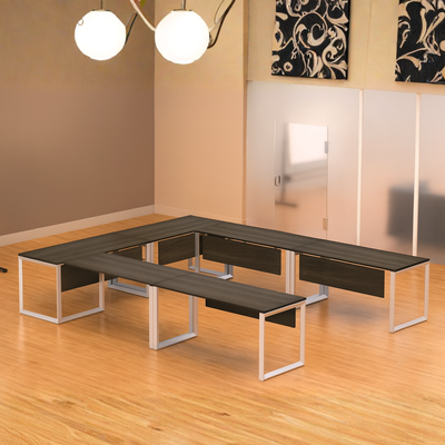 Karnak Luxury U Shape Office Conference Table | Project Table | Wooden Board Table | Board Table for Office, Restaurants, Hotels, Furniture (Brown) Karnak Luxury U Shape Office Conference Table | Project Table | Wooden Board Table | Board Table for Office, Restaurants, Hotels, Furniture (Brown)