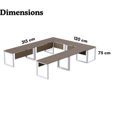 Karnak Luxury U Shape Office Conference Table | Project Table | Wooden Board Table | Board Table for Office, Restaurants, Hotels, Furniture (Dark Brown) Karnak Luxury U Shape Office Conference Table | Project Table | Wooden Board Table | Board Table for Office, Restaurants, Hotels, Furniture (Dark Brown)