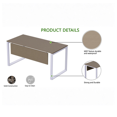 Karnak Luxury U Shape Office Conference Table | Project Table | Wooden Board Table | Board Table for Office, Restaurants, Hotels, Furniture (Dark Brown)