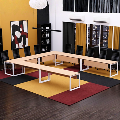 Karnak Luxury U Shape Office Conference Table | Project Table | Wooden Board Table | Board Table for Office, Restaurants, Hotels, Furniture (Oak ) Karnak Luxury U Shape Office Conference Table | Project Table | Wooden Board Table | Board Table for Office, Restaurants, Hotels, Furniture (Oak )
