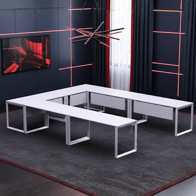 Karnak Luxury U Shape Office Conference Table | Project Table | Wooden Board Table |Council table for Office, Restaurants, Hotels, Furniture (White ) Karnak Luxury U Shape Office Conference Table | Project Table | Wooden Board Table |Council table for Office, Restaurants, Hotels, Furniture (White )
