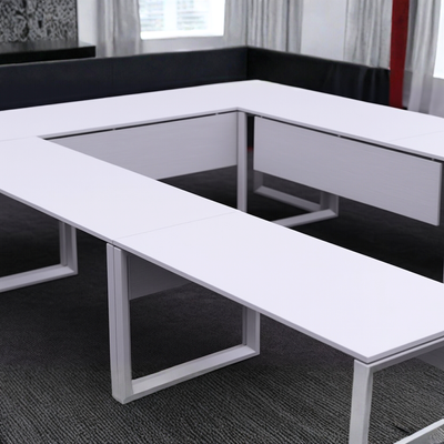 Karnak Luxury U Shape Office Conference Table | Project Table | Wooden Board Table | Council table for Office, Restaurants, Hotels, Furniture (White ) Karnak Luxury U Shape Office Conference Table | Project Table | Wooden Board Table | Council table for Office, Restaurants, Hotels, Furniture (White )