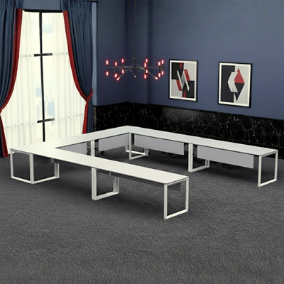 Karnak Luxury U Shape Office Conference Table | Project Table | Wooden Board Table | Council table for Office, Restaurants, Hotels, Furniture (White ) Karnak Luxury U Shape Office Conference Table | Project Table | Wooden Board Table | Council table for Office, Restaurants, Hotels, Furniture (White )