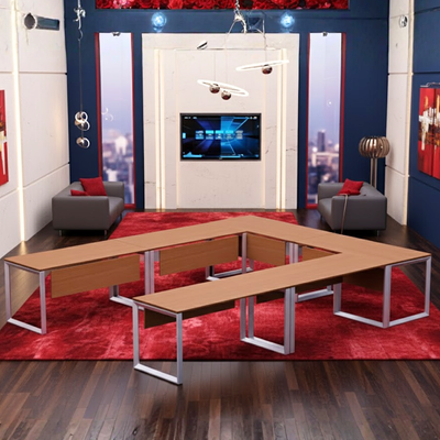 Karnak Luxury U Shape Office Conference Table | Project Table | Wooden Board Table | Council table for Office, Restaurants, Hotels, Furniture (Light Walnut ) Karnak Luxury U Shape Office Conference Table | Project Table | Wooden Board Table | Council table for Office, Restaurants, Hotels, Furniture (Light Walnut )